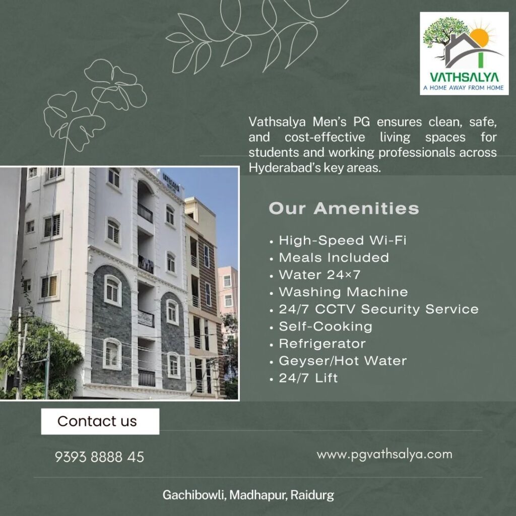 Gents PGs with Wi-Fi, Food, and Security