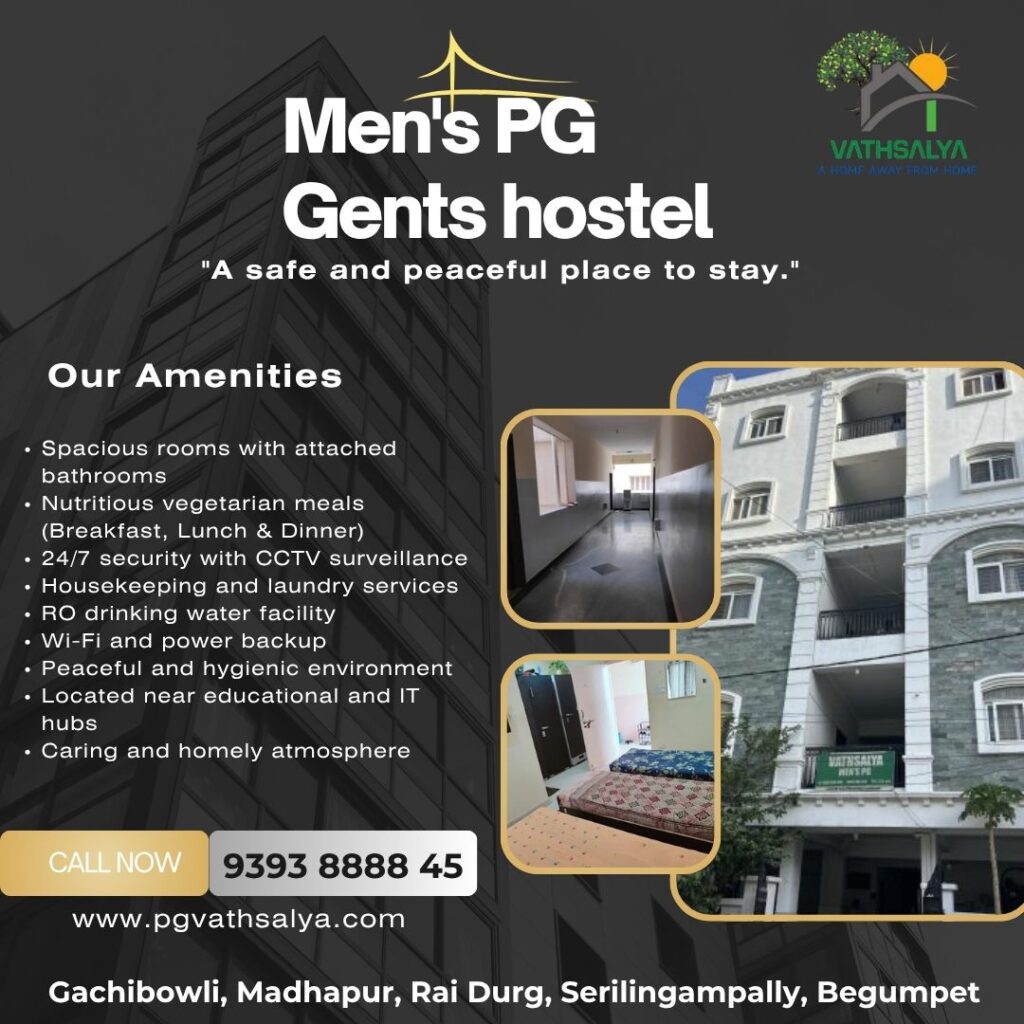 Gents PG with Food in Gachibowli