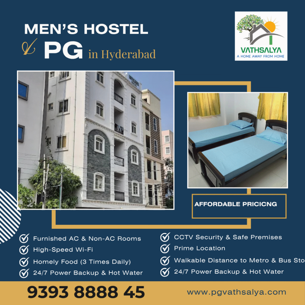 Right PG Hostel for Men in Hyderabad