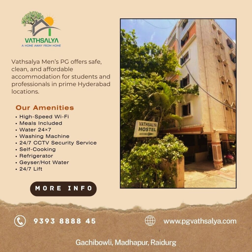 Best PG for men near Gachibowli