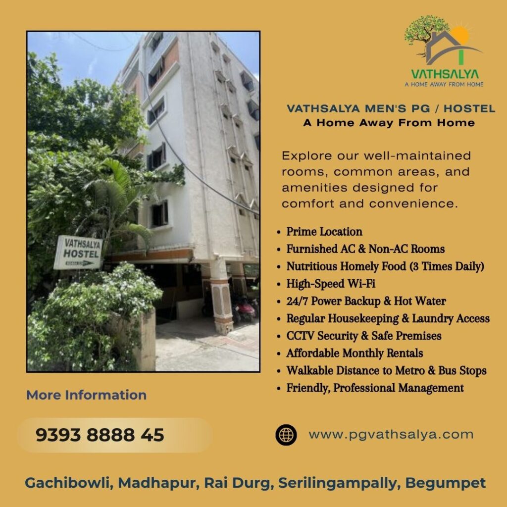  best PG hostel for men in Hyderabad