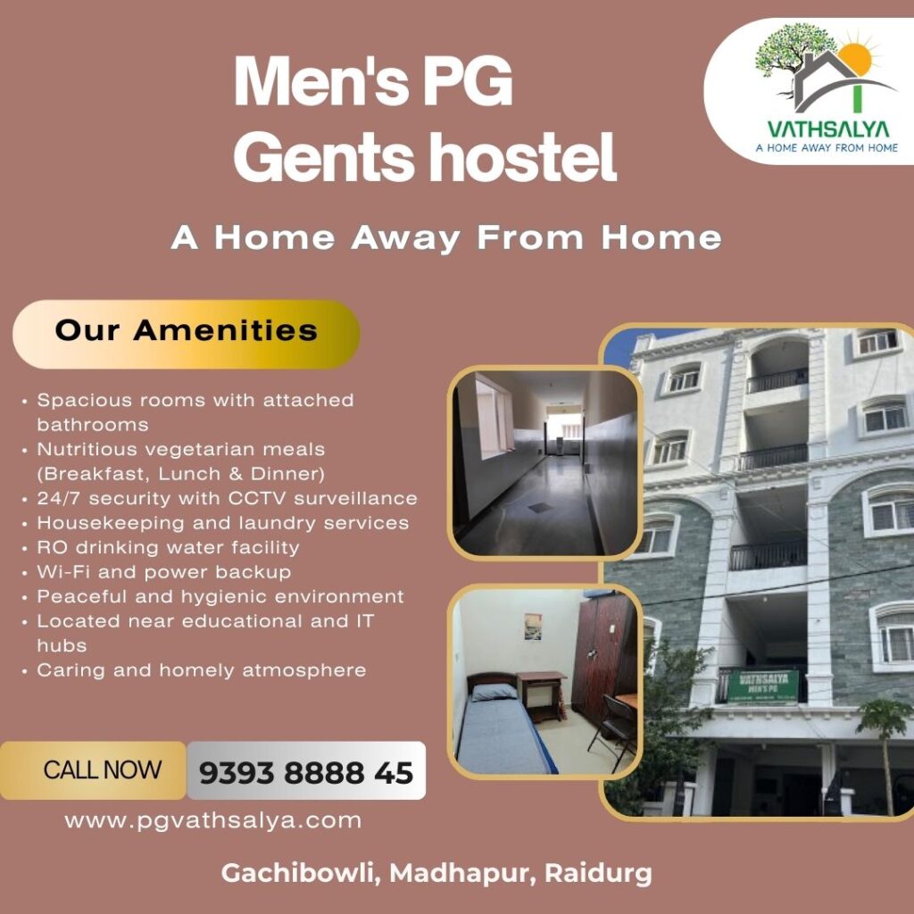 Men’s PG Near Coaching Centers and Colleges

