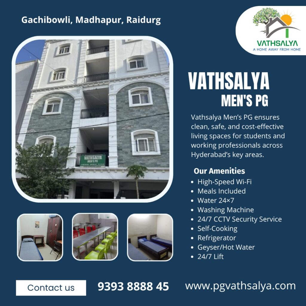 PG Accommodation for Men in Hyderabad |  PG Vathsalya