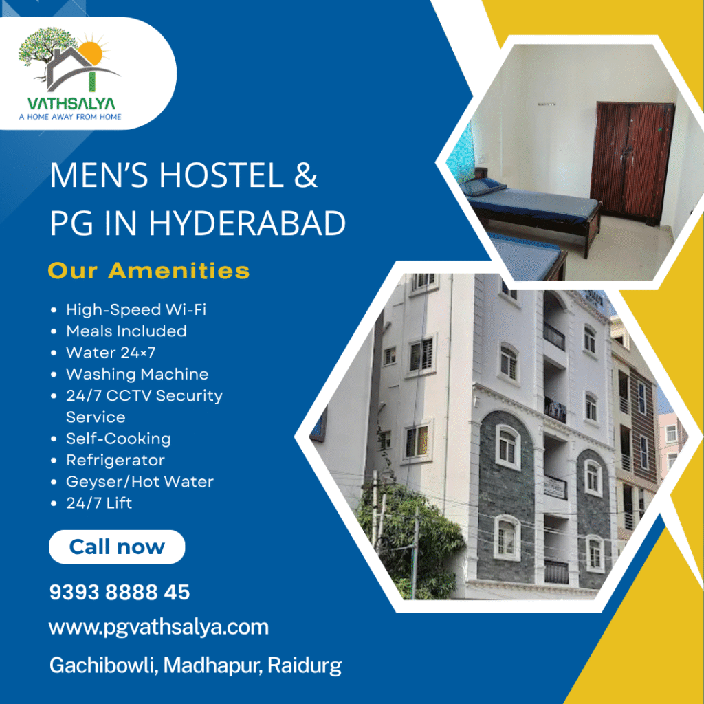 PG with laundry facility in Hyderabad | PG Vathsalya