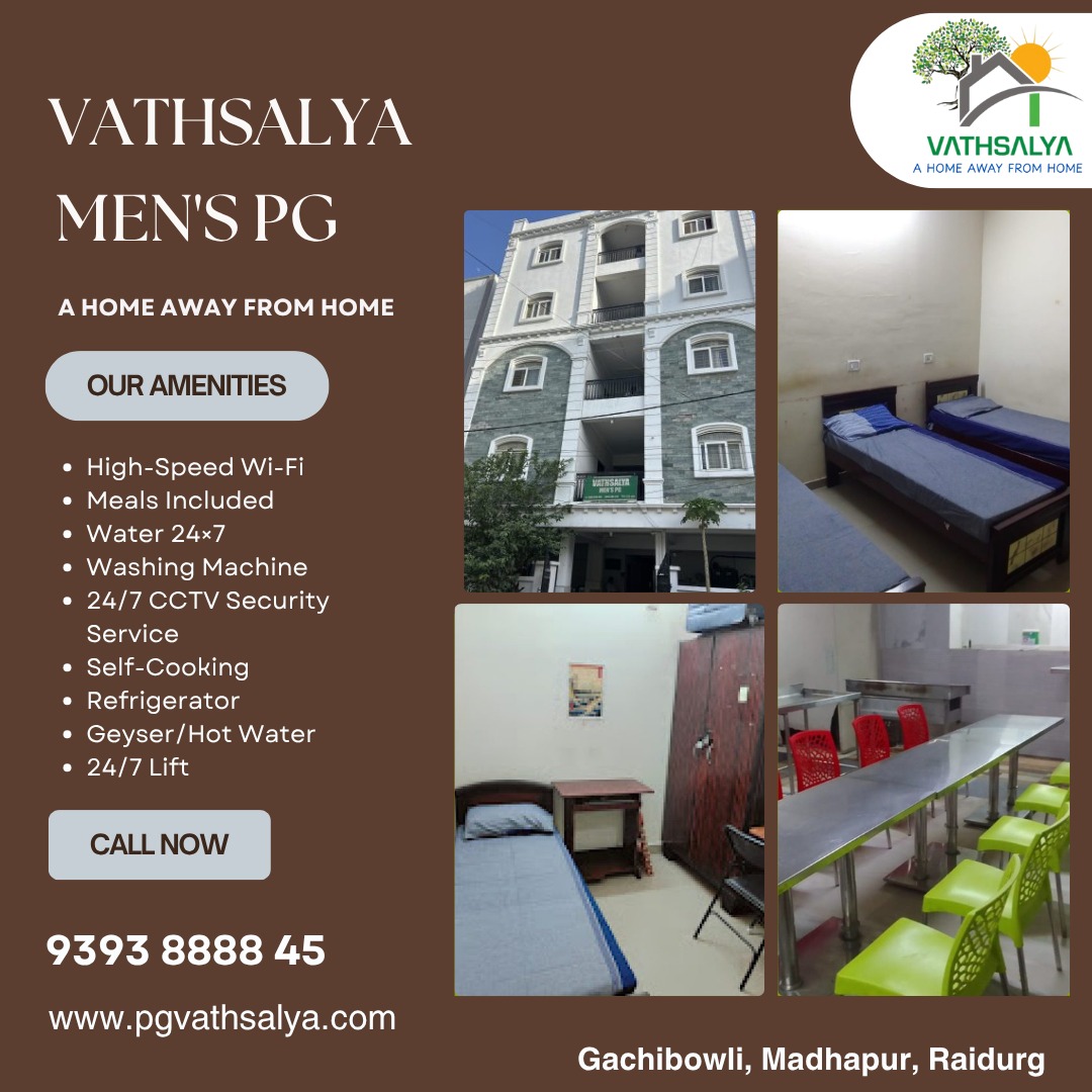 Men’s PG Near Indira Nagar Gachibowli – A Prime Location