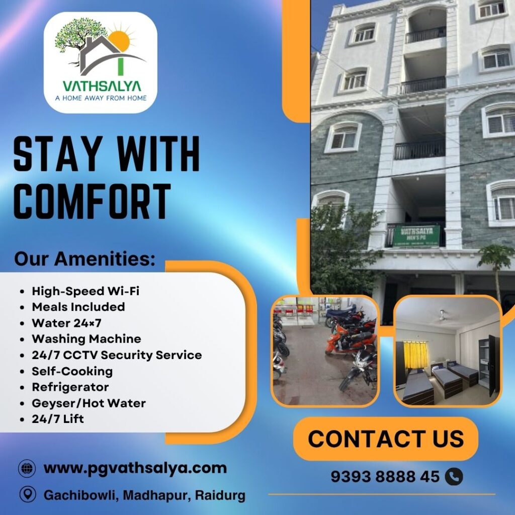 Affordable PG for men Hyderabad | PG Vathsalya