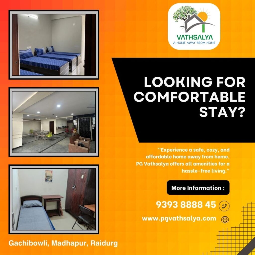 Sharing PG Accommodation for Men in Hyderabad | PG Vathsalya